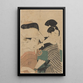 Keisai Eisen - Lovers Seen at Half Length.webp