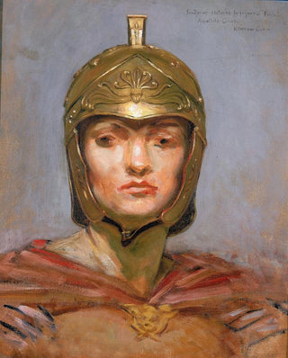 Kenyon Cox - Study for Mural for Appellate Court Building New YorkStatute Law Helmet for Figure of Force.webp