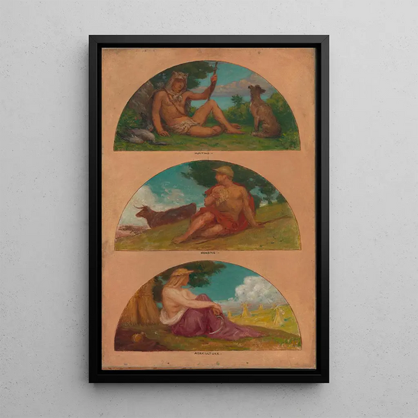 Kenyon Cox - The Progress of Civilization Hunting Herding Agriculture mural study State Capitol Des Moines Iowa.webp