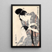 Coiffeur Kamiyui - Kitagawa Utamaro — inramlat konstverk på väggen