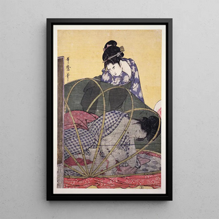 Kitagawa Utamaro - Horogaya Mosquito net for a baby.webp