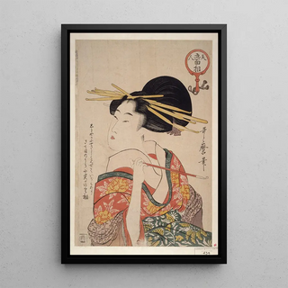 Kitagawa Utamaro - Kiseru o motsu onna Woman holding a pipe.webp