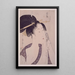 Naneki hajirushi Ha de la station du Sud - Kitagawa Utamaro — inramlat konstverk på väggen