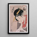 Ogiya Hanagi Hanagi de giya gåta picturale - Kitagawa Utamaro — inramlat konstverk på väggen