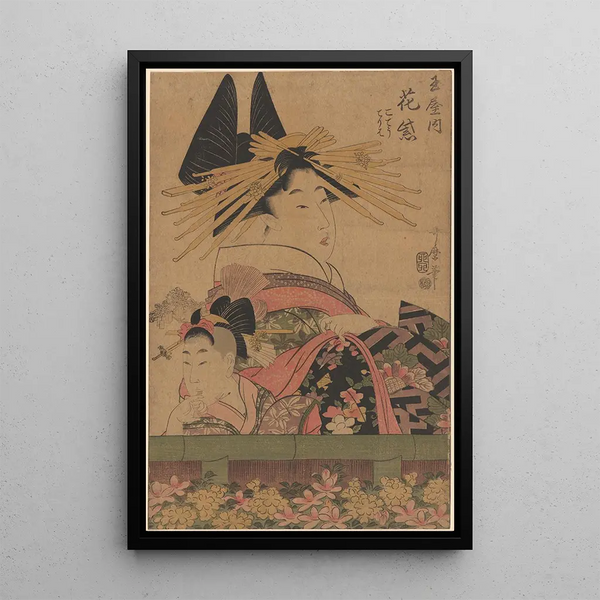 Kitagawa Utamaro - Portrait of Beauty Hanamurasaki at Tamaya.webp