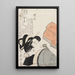 Rikomono Monsieur Je-sais-tout - Kitagawa Utamaro — inramlat konstverk på väggen