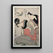 Sankatsu Hanshichi no bosetsu L'amour maternel de Sankatsu et Hanshichi - Kitagawa Utamaro — inramlat konstverk på väggen