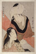 Shinshibari Tendeur de tissu - Kitagawa Utamaro — vy av konstverket