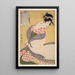 Shirauchikake Le surcot blanc - Kitagawa Utamaro — inramlat konstverk på väggen