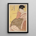 Komurasaki från huset Tamaya - Kitagawa Utamaro — inramlat konstverk på väggen