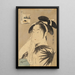 La veuve d'Asahiya - Kitagawa Utamaro — inramlat konstverk på väggen