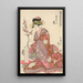 Tsukasa de la maison Giya - Kitagawa Utamaro — inramlat konstverk på väggen