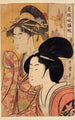 två skönheter med bambu - Kitagawa Utamaro — vy av konstverket