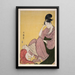 barn som pekar - Kitagawa Utamaro — inramlat konstverk på väggen