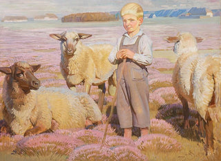 Knud Sinding - Landskab med fr og hyrdedreng.webp