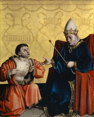 Konrad Witz - Antipater before Julius Cesar.webp