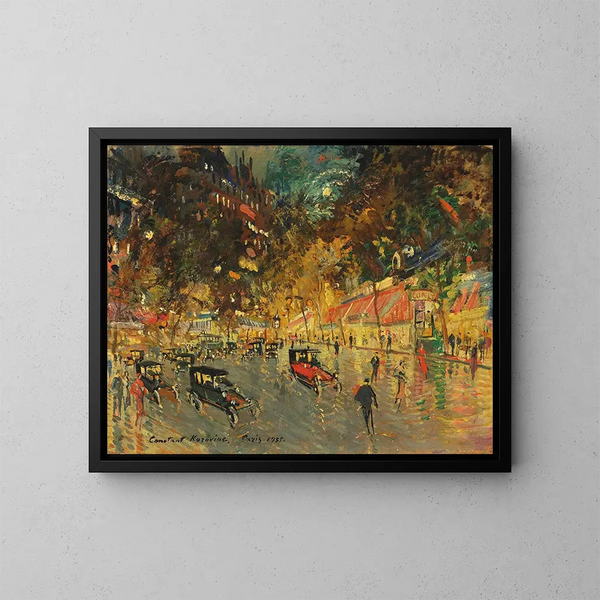 Grands Boulevards Richelieu-Drouot - Konstantin Alexeïevitch Korovine — inramlat konstverk på väggen