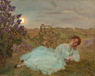 Repos vid skymningen - Konstantin Andreevich Somov — vy av konstverket