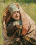 Porträtt av en bondkvinna, studie för Minine, avsedd för invånarna i Nizjnij Novgorod - Konstantin Egorovich Makovsky — vy av konstverket