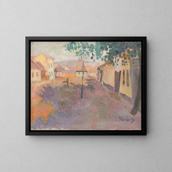 Rue courte à Košice - Konstantin Korovin — inramlat konstverk på väggen