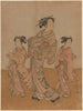 Courtisane et Deux pour une femme - Koryusai Isoda — vy av konstverket