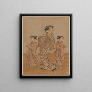 Korysai Isoda - Courtesan and Two Kamuro.webp