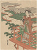 Les amoureux sur un balcon - Koryusai Isoda — vy av konstverket