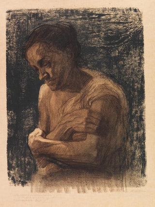 Kthe Kollwitz - Halbfigur einer Frau mit verschrnkten Armen.webp