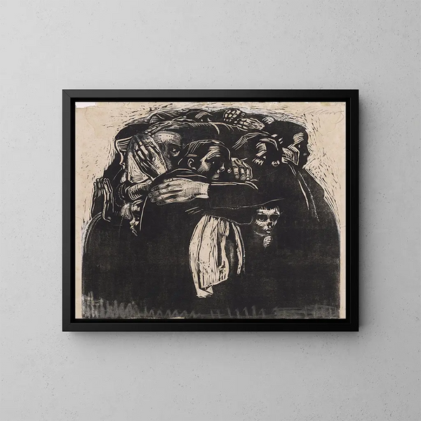 Mödre - Käthe Kollwitz — inramlat konstverk på väggen