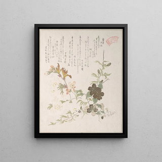 Kubo Shunman - Cherry Blossoms and Yamabuki Flowers.webp