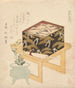 serien Still Life of the Food Three Tiered Box - Kubo Shunman — vy av konstverket