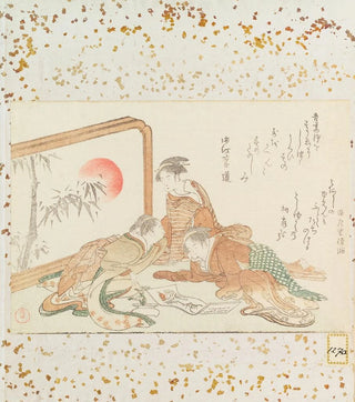Kubo Shunman - Women enjoying a New Year surimono.webp