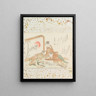 Kubo Shunman - Women enjoying a New Year surimono.webp