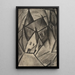 Z31 Nattby i byn - Kurt Schwitters — inramlat konstverk på väggen