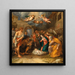 L'Adoration des bergers - Pieter van Lint — inramlat konstverk på väggen