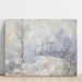 Reproduktion av målningen L'Entrée de Giverny under snön - Claude Monet