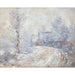 Reproduktion av målningen L'Entrée de Giverny under snön - Claude Monet