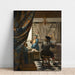 Reproduktion av målningen av L'art de la peinture - Johannes Vermeer