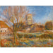 Reproduktion av målningen Längd: 81 cm, Höjd: 65 cm, olja på duk, 1888, Pierre-Auguste Renoir, Konsttryck av L'église à Essoyes
