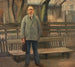 L'homme près du banc - Carl Vilhelm Meyer — vy av konstverket