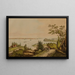 New Yorks målning från 1822 från Weehawken - L. Augier — inramlat konstverk på väggen
