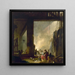 La Blanchisserie - Hubert Robert — inramlat konstverk på väggen