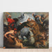 Reproduktion av målningen La Chasse au tigre, au lion et au léopard - Följeslagare av Peter Paul Rubens