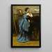 Reproduktion av målningen La Dame en bleu av Jean-Baptiste-Camille Corot