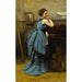 Reproduktion av målningen La Dame en bleu av Jean-Baptiste-Camille Corot