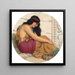 La Danseuse fatiguée - John William Godward — inramlat konstverk på väggen