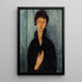 Reproduktion av målningen La Femme aux yeux bleus - Amedeo Modigliani