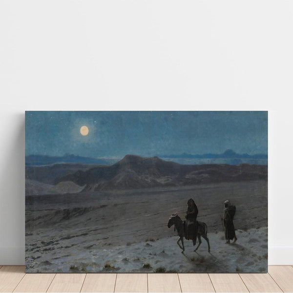 La Fuite en Égypte Nuit - Jean-Léon Gérôme | Reproduction Tableau Décoration murale affiche copie