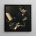 La Leçon de piano - Firmin Baes — inramlat konstverk på väggen