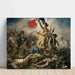 Reproduktion av målningen av målning Friheten på barrikaderna - Eugène Delacroix